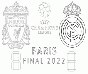Colorear Liverpool vs Real Madrid, final