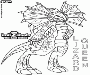 Colorear Lizard Queen, Invizimals LTP