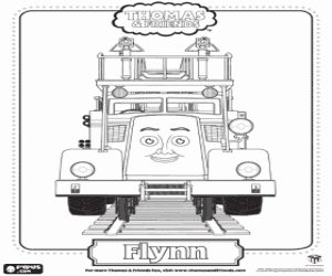 Colorear Lo locomotora de rescate Flynn