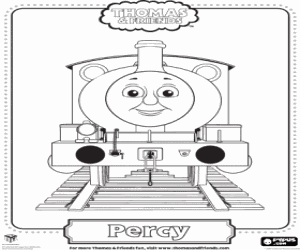 Colorear Locomotora Percy,amigo de Thomas