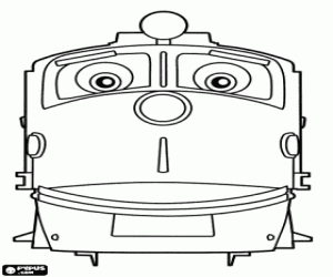 Colorear La locomotora Wilson de Chuggington