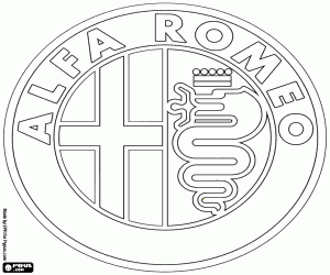 Colorear Logo Alfa Romeo