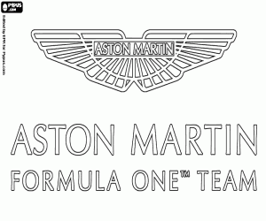 Colorear Logo Aston Martin Formula 1 Team