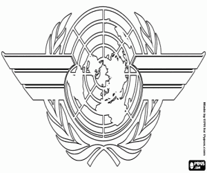 Colorear Logo Aviación Civil Internacional