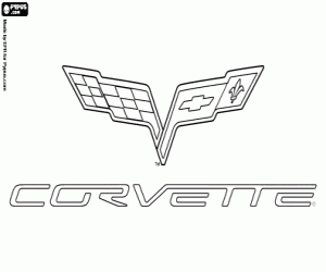 Colorear Logo Chevrolet Corvette