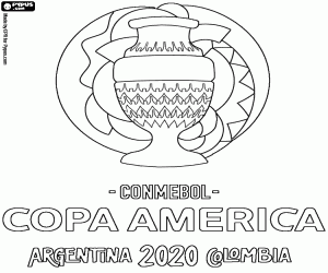 Colorear Logo Copa América 2020-2021