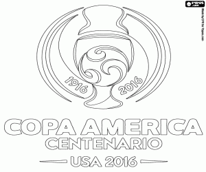 Colorear Logo Copa América Centenario 2016