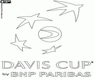 Colorear Logo Copa Davis y BNP Paribas