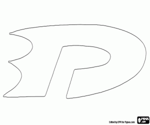 Colorear Logo D de Danny Phantom
