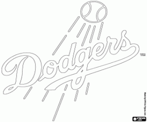 Colorear Logo de Los Angeles Dodgers