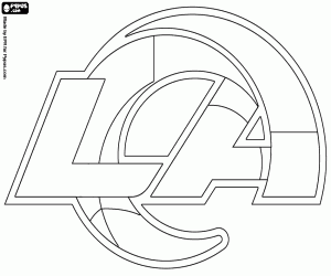 Colorear Logo de Los Angeles Rams