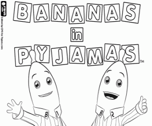 Colorear Logo de Bananas en Pijamas