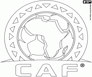 Colorear Logo de la CAF, fútbol en África