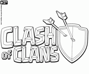 Colorear Logo de Clash of Clans