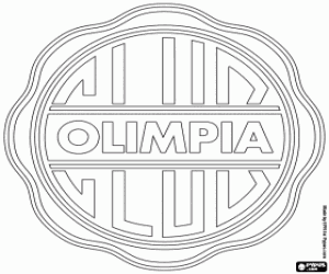 Colorear Logo de Club Olimpia de Asunción