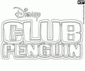 Colorear Logo de Club Penguin