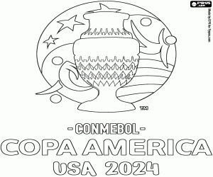 Colorear Logo de la Copa América USA 2024