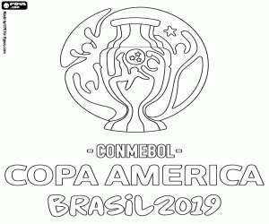 Colorear Logo de Copa América Brasil 2019