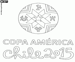 Colorear Logo de Copa América Chile 2015
