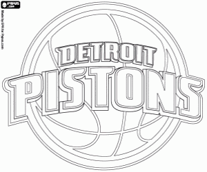 Colorear Logo de Detroit Pistons