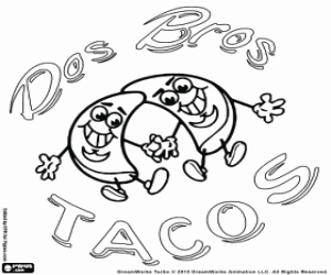 Colorear Logo de Dos Bros Tacos