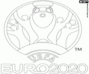 Colorear El logo de la Eurocopa 2020