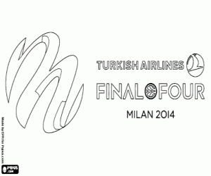 Colorear Logo de Final Four Milán 2014