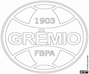 Colorear Logo de Gremio de Porto Alegre