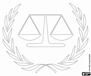 Colorear Logo de la Corte Penal Internacional