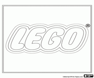 Colorear Logo de Lego, juego de construcción