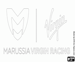 Colorear Logo de Marussia Virgin Racing