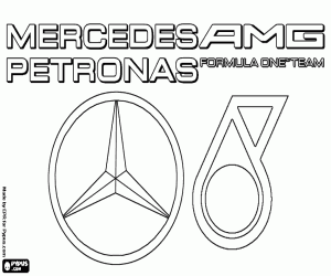 Colorear Logo de Mercedes AMG Petronas
