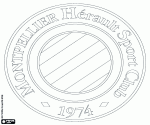 Colorear Logo de Montpellier HSC