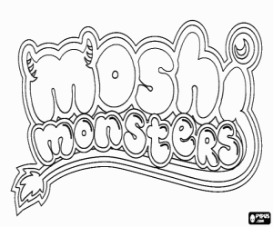 Colorear Logo de Moshi Monsters