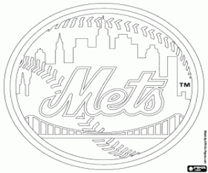 Colorear Logo de New York Mets