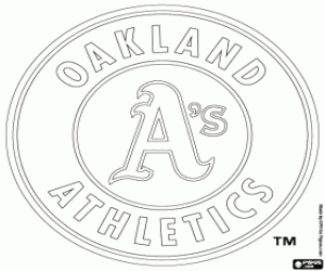 Colorear Logo de Oakland Athletics