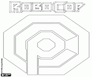 Colorear Logo de OCP, de Robocop