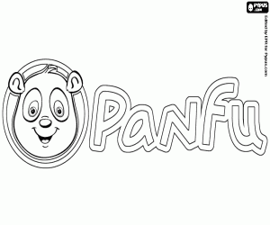 Colorear Logo de Panfu con el panda