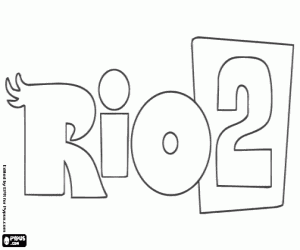 Colorear Logo de la película Rio 2