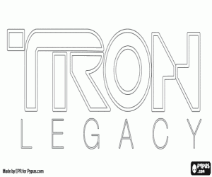 Colorear Logo de la película Tron: Legacy