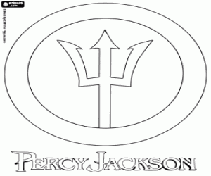Colorear Logo de Percy Jackson