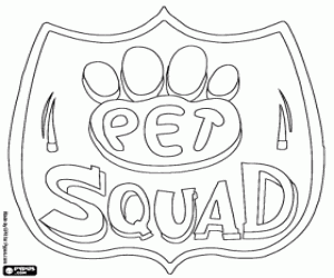 Colorear Logo de Pet Squad, Brigada Mascota