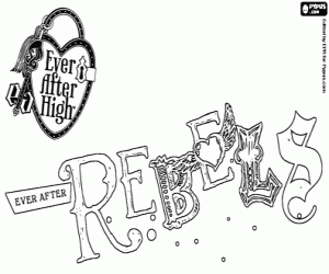 Colorear Logo de Rebels, Ever After High