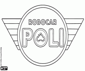 Colorear Logo de Robocar Poli