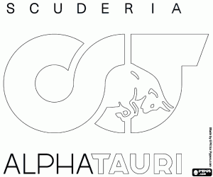 Colorear Logo de Scuderia AlphaTauri