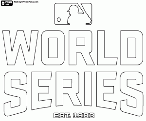 Colorear Logo de la Serie Mundial MLB