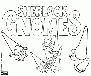 Colorear Logo de Sherlock Gnomes y gnomos