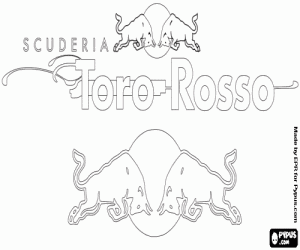 Colorear Logo de STR, Scuderia Toro Rosso