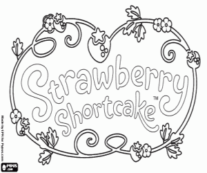 Colorear Logo de Strawberry Shortcake