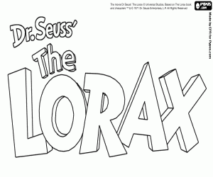 Colorear Logo de The Lorax